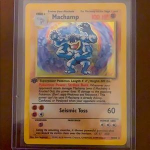 First edition machamp in well condition